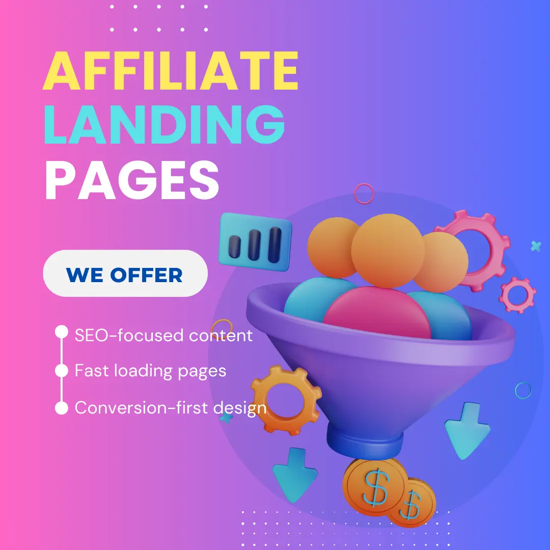 Landing page dashboard
